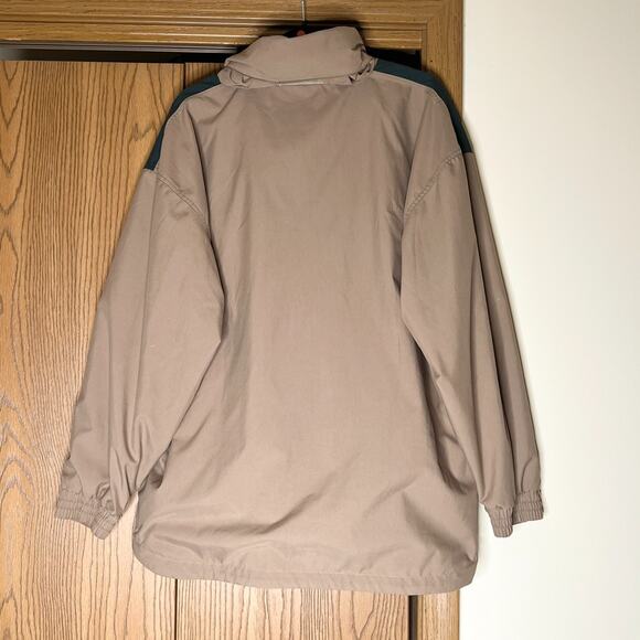 Vtg 90s Lee Mens Anorak Windbreaker Jacket Tan Green Gorpcore Outdoor Cabincore - Picture 3 of 12